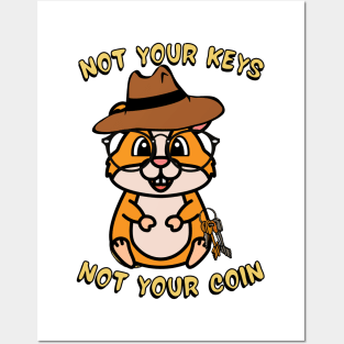 Funny Hamster - Not your keys not your coin Posters and Art